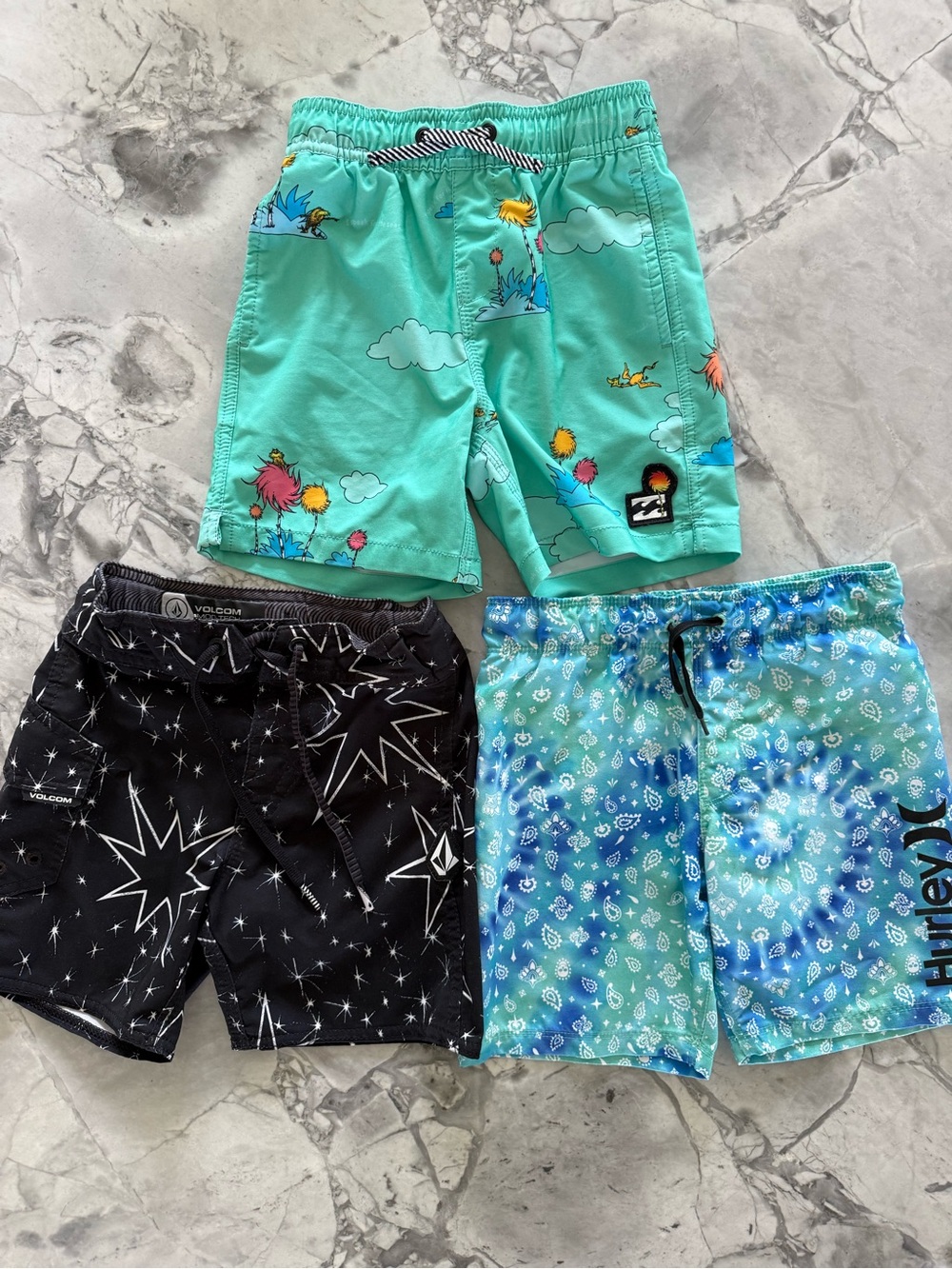 Billabong, Hurley and Volcom Swim Trunks Bundle
